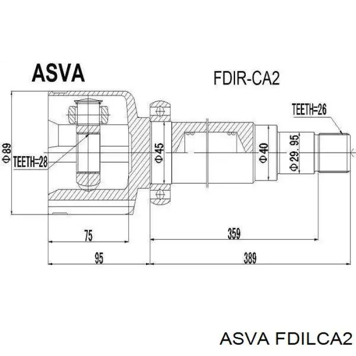 FDILCA2 Asva Граната внутренняя передняя левая