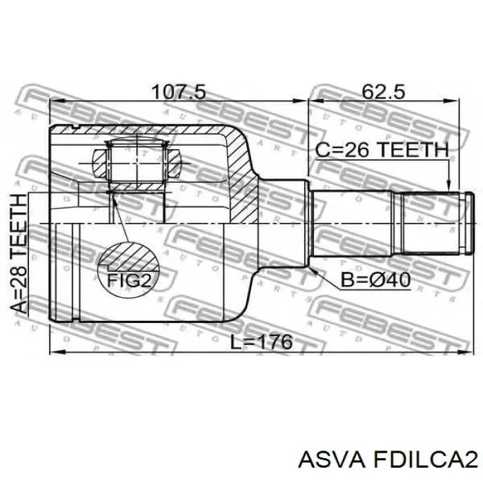Купить FDILCA2 Asva Шрус внутренний левый