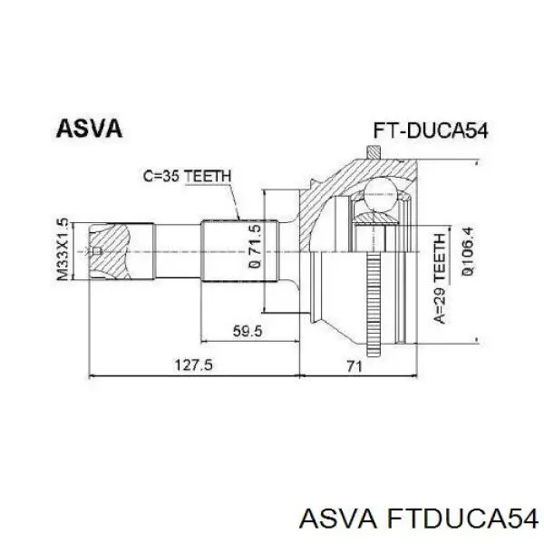 ШРУС наружный передний Z87192R Zikmar