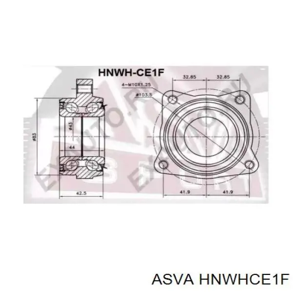 HNWHCE1F Asva подшипник ступицы передней