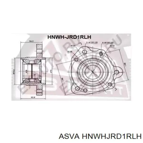 Подшипник задней ступицы 42200S10008RH Honda