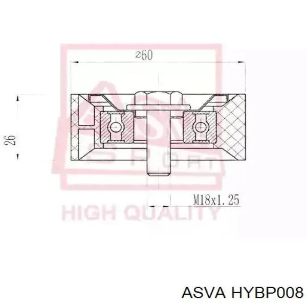 Роликовий модуль натяжителя ремня Asva HYBP008 цена, от 39.15 USD