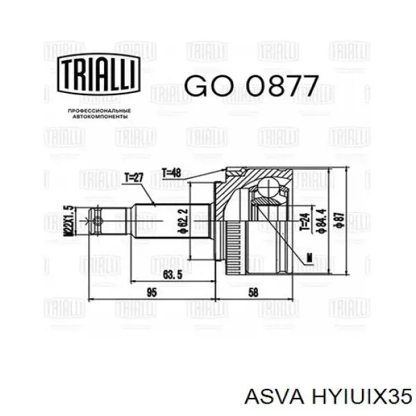 ШРУС внутренний правый HYIUIX35 Asva