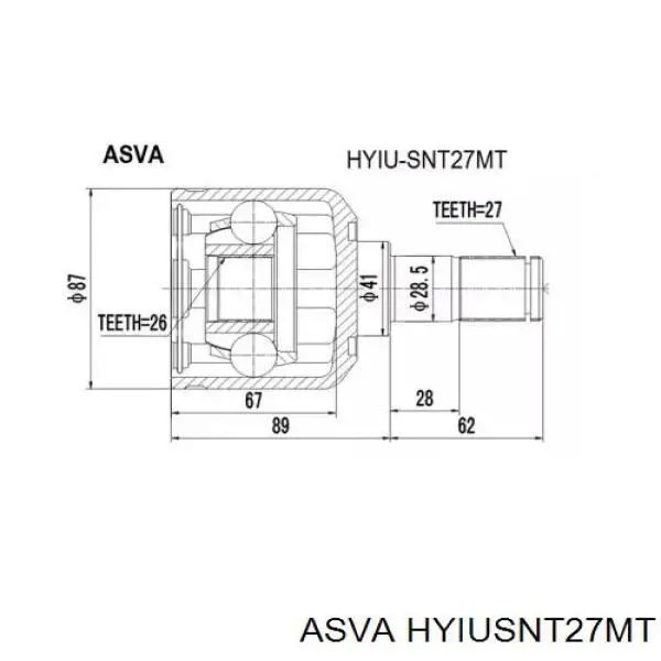  ШРУС внутренний передний правый Hyundai Sonata 