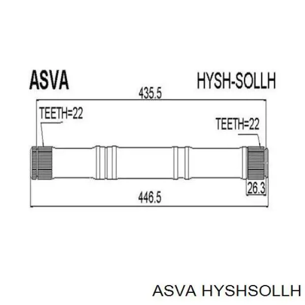 Полуось (привод) передняя левая HYSHSOLLH Asva