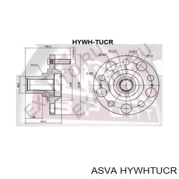 Ступица задняя HYWHTUCR Asva