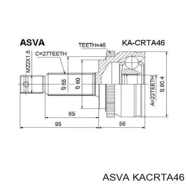 Граната колесная Asva KACRTA46 цена, от 30.66 USD