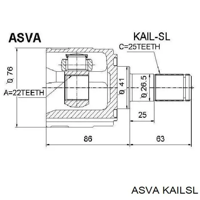 ШРУС внутренний передний левый 470820 Hart