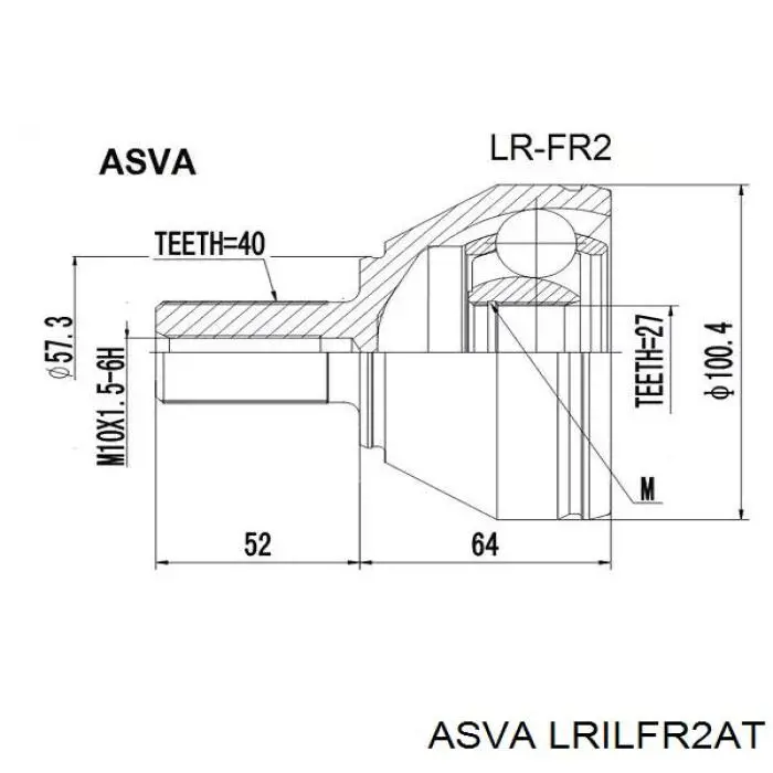 Купить LRILFR2AT Asva Шрус внутренний левый