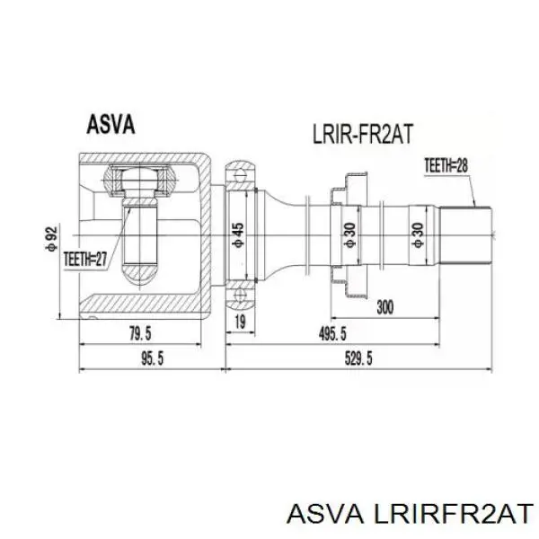Внутренний шрус ASVA LRIRFR2AT