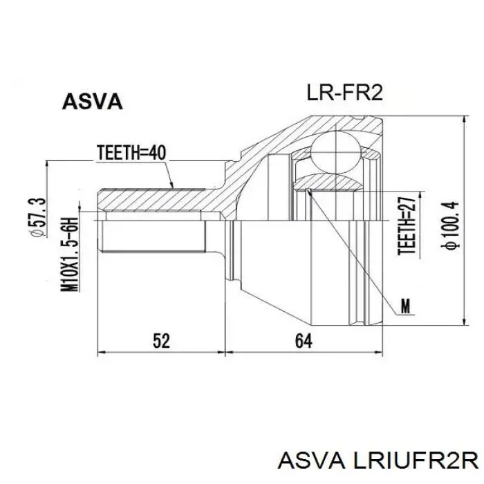 ШРУС внутренний, задний Asva LRIUFR2R цена, от 41.92 USD