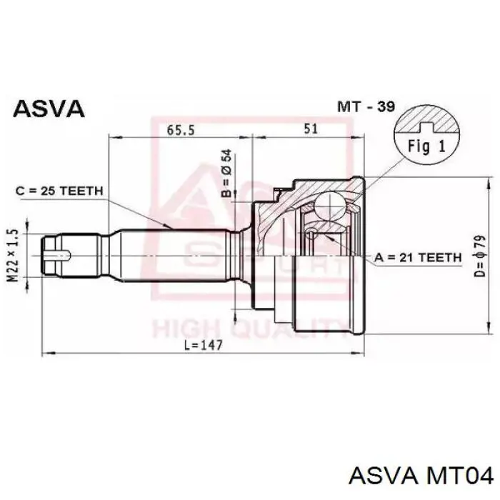 ШРУС наружный передний 400218 Trakmotive/Surtrack