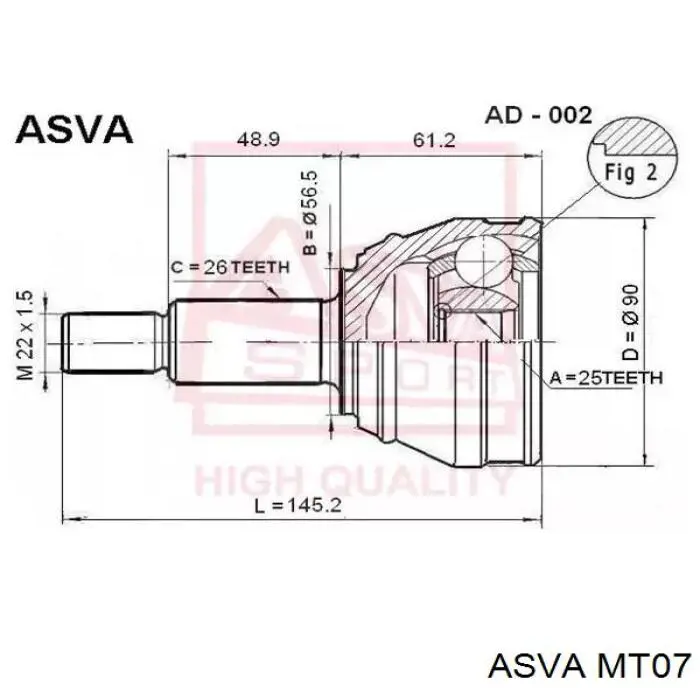 Граната колесная Asva MT07 цена, от 22.17 USD
