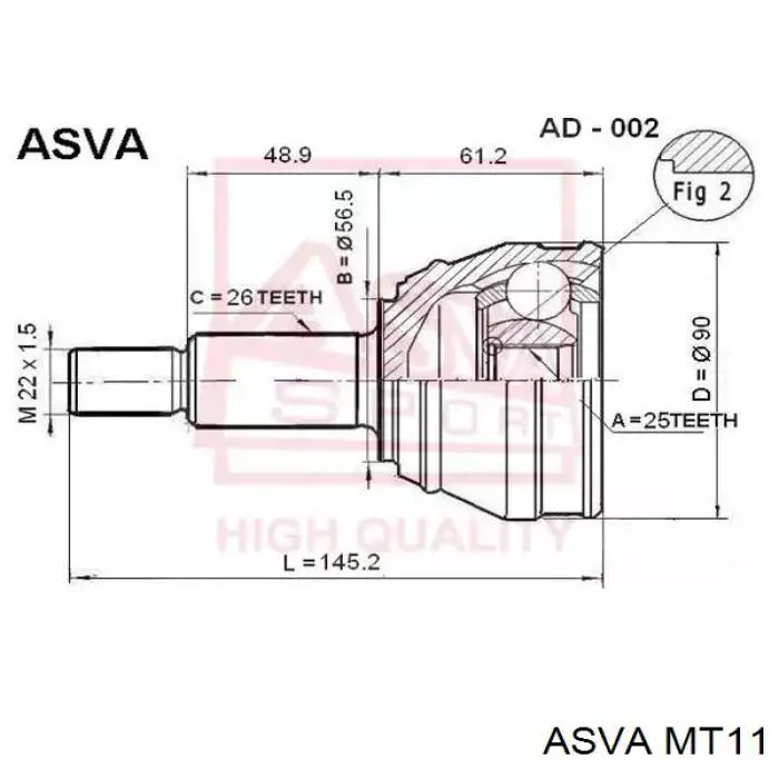 Граната колесная Asva MT11 цена, от 28.03 USD