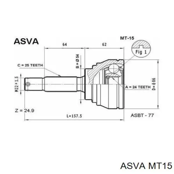 ШРУС наружный передний G15022 NKN