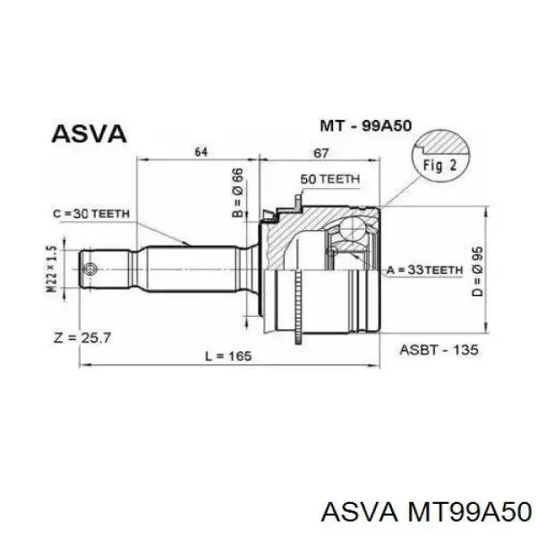 Граната колесная Asva MT99A50 цена, от 44.13 USD