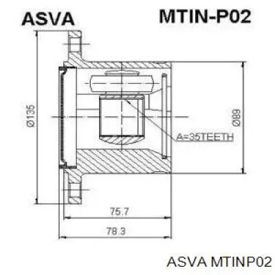 ШРУС внутренний передний правый MR528714 Mitsubishi