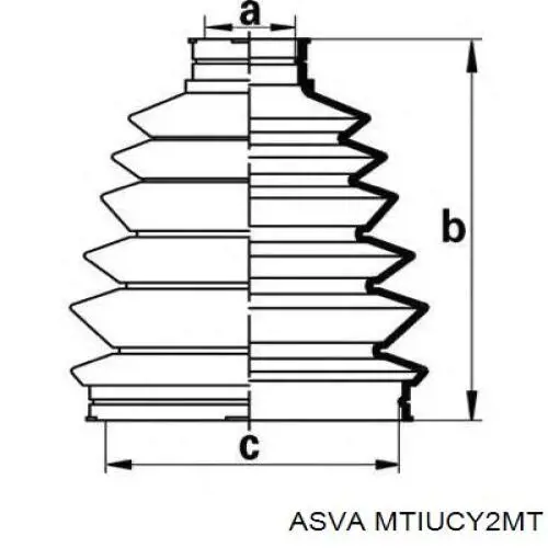 MTIUCY2MT Asva ШРУС внутренний, передний