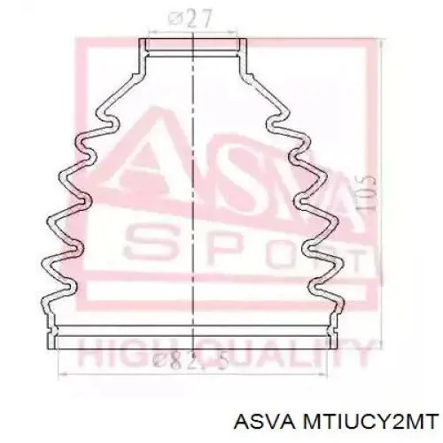 Шарнир угловых скоростей внутренний передний Asva MTIUCY2MT цена, от 26.27 USD