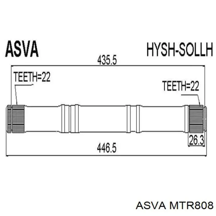 Привод передний правый Asva MTR808 цена, от 93.94 USD