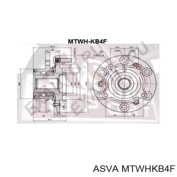 Ступица передняя MR992374T Mitsubishi