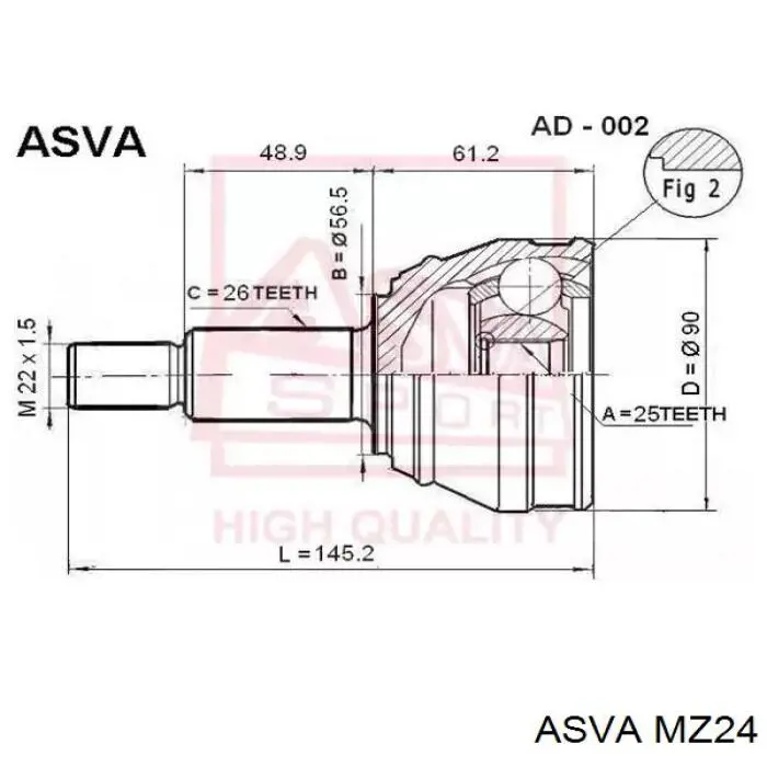 Граната колесная Mazda FA0922510 цена, от 28.50 USD