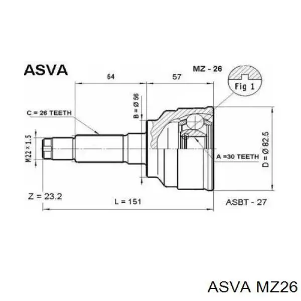 ШРУС наружный передний IKFA142550X Market (OEM)