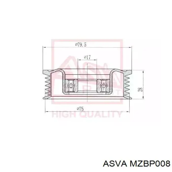 Паразитный ролик MZBP008 Asva