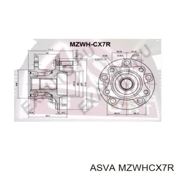 MVG33S2615XA Mv-parts ступица задняя