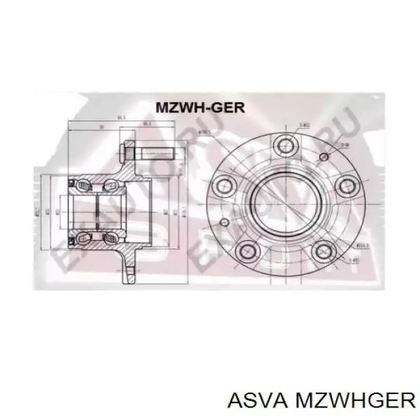 Ступица задняя GE4T2615X Mazda