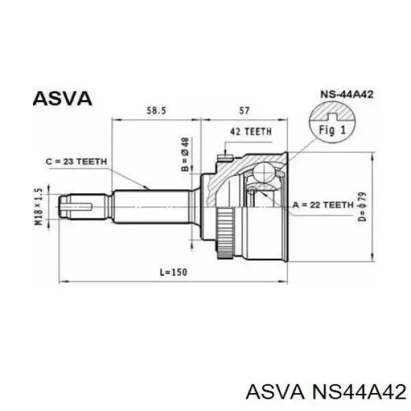 ШРУС наружный передний BB5338 Posterparts