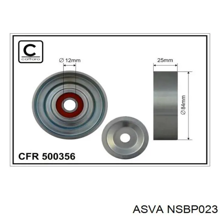 Натяжной ролик Asva NSBP023 цена, от 23.73 USD