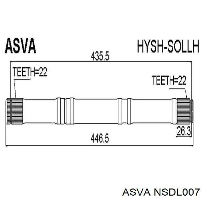 Купить NSDL007 Asva Привод в сборе левый