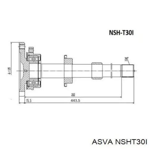 Вал привода полуоси NSHT30I Asva