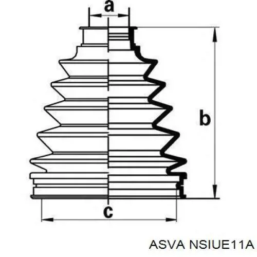 Купить NSIUE11A Asva ШРУС внутренний