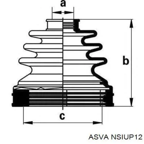 ШРУС внутренний NSIUP12 Asva
