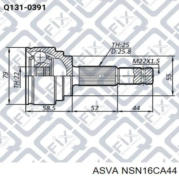 ШРУС наружный передний TOJ0210 Magneti Marelli