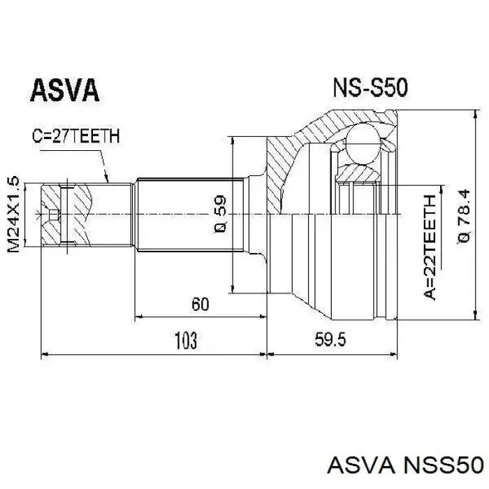 ШРУС наружный передний TAN3206 Topsauto