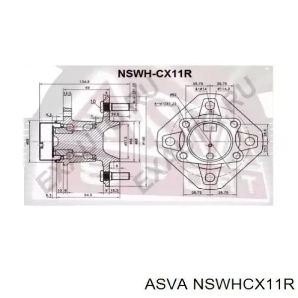 Ступица задняя 43200ED000 Nissan