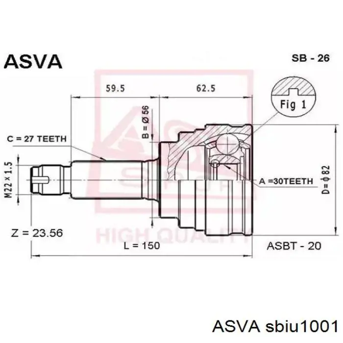 ШРУС внутренний передний SUBARU 28092AA000