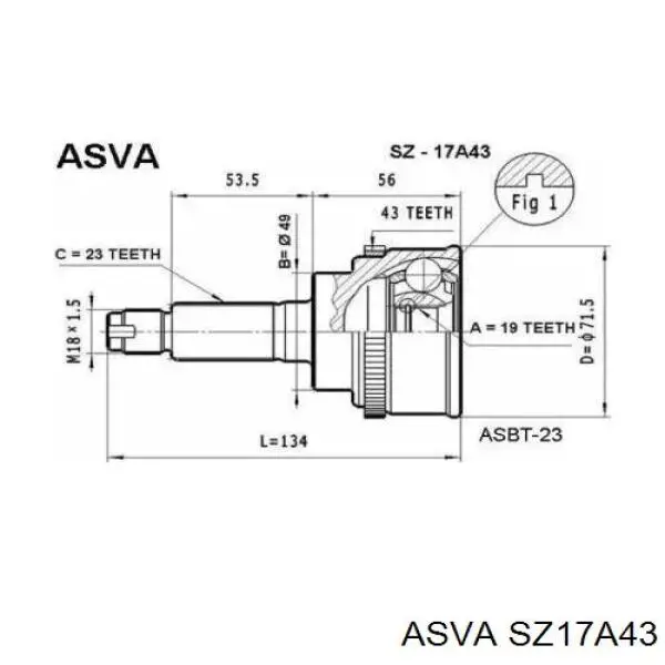 Граната колесная Asva SZ17A43 цена, от 30.19 USD