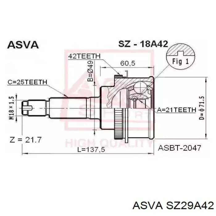 ШРУС наружный передний 400400 Trakmotive/Surtrack