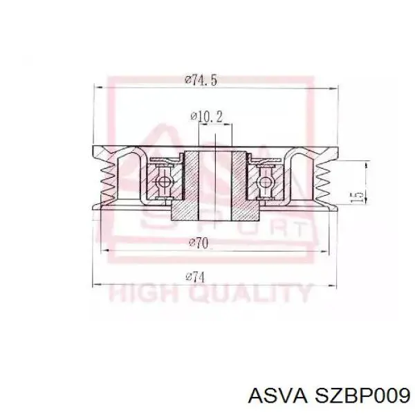 Натяжной ролик Asva SZBP009 цена, от 23.90 USD