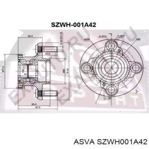 Ступица задняя 4340260G10000 Suzuki