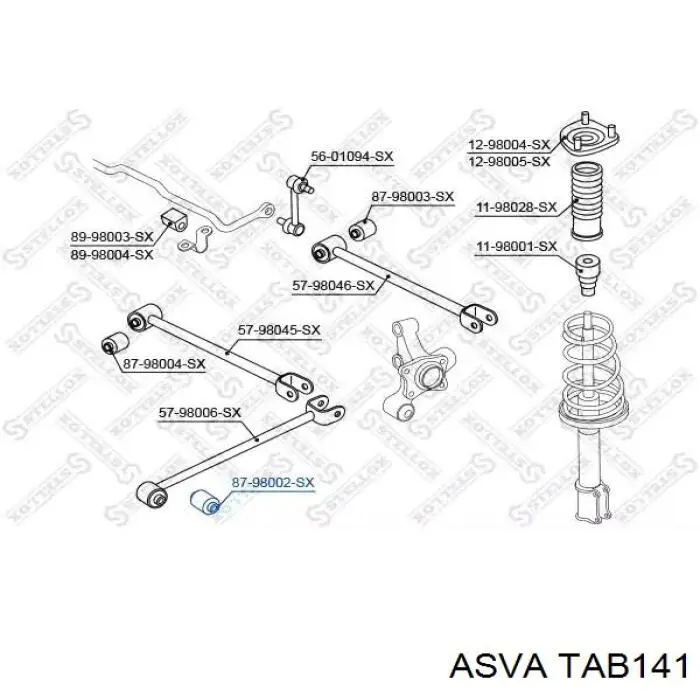 Сайлентблок задней продольной тяги GSP 513236