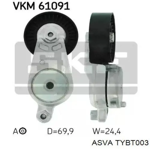 166200V020 Toyota Натяжитель клинового ремня