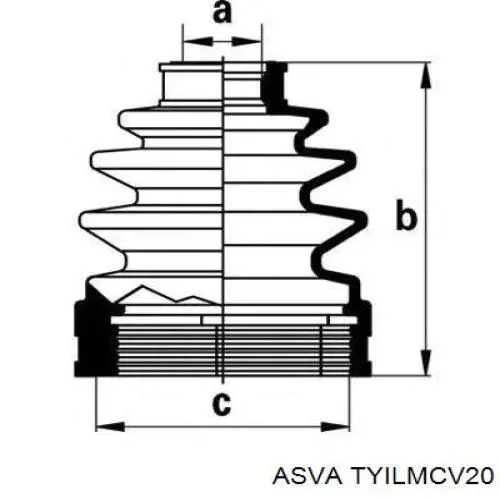 TYILMCV20 Asva ШРУС внутренний, передний