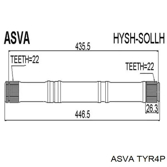 Купить TYR4P Asva Вал приводной правый