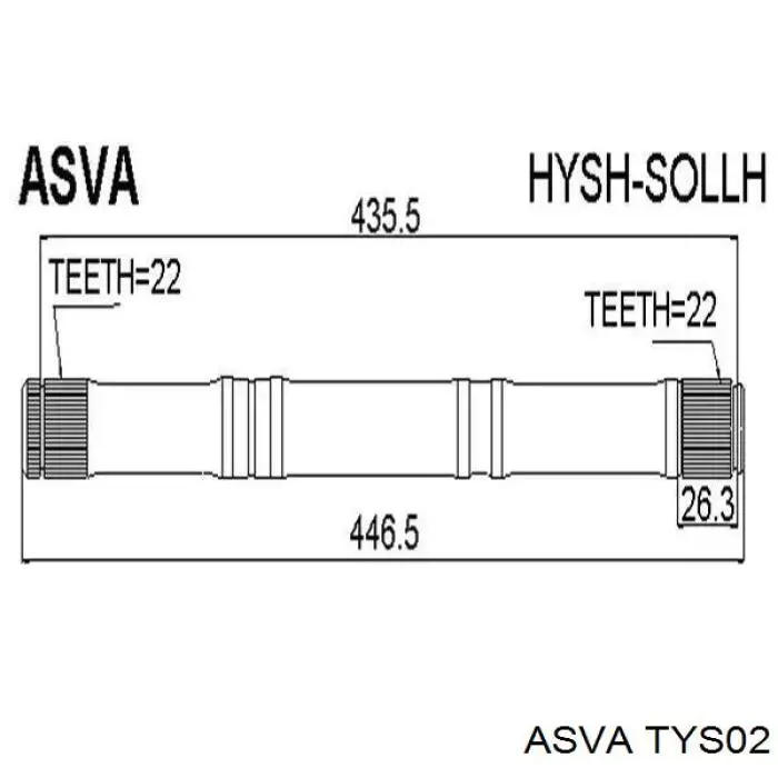 Промвал Asva TYS02 цена, от 61.55 USD
