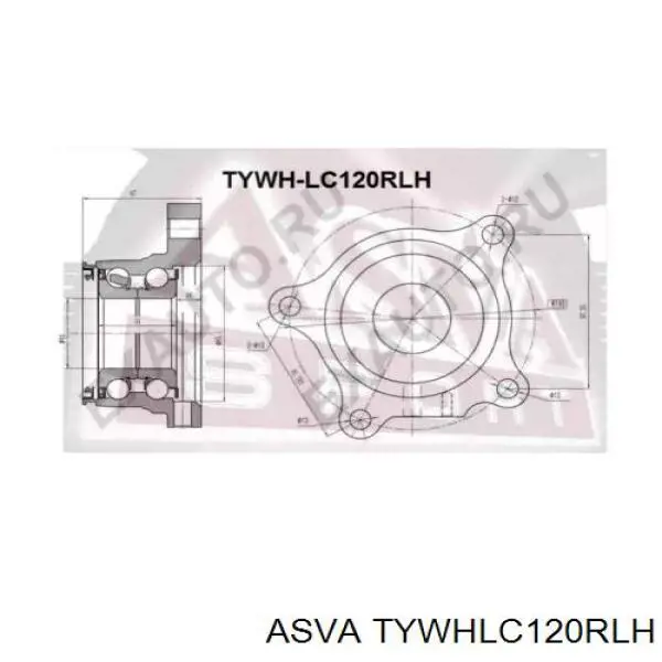TYWHLC120RLH Asva ступица задняя правая